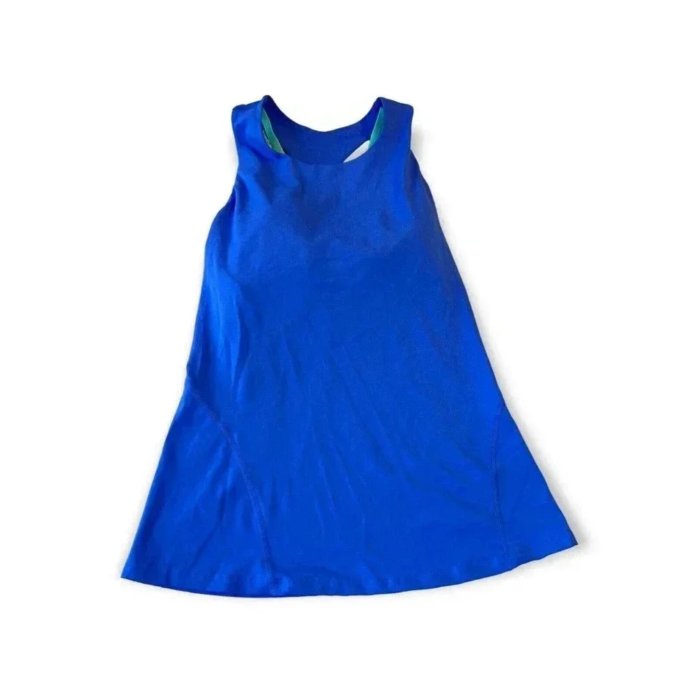 Fabletics Womens Blue‎ Strappy Built In Bra Tank Top Sz S Workout Gym Excercise